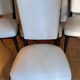 Set of 6 Art Deco chairs in solid mahogany and faux leather. Circa 1940.