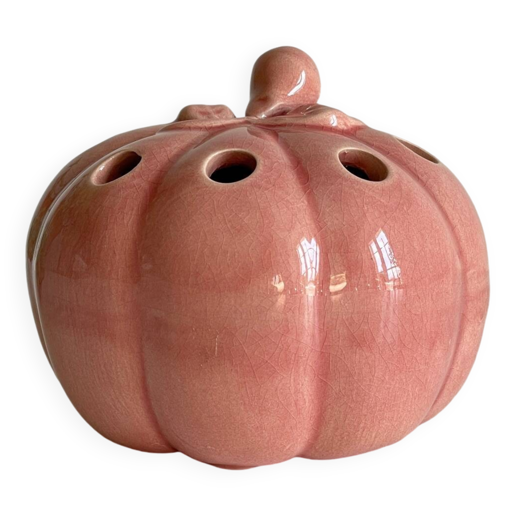 Vase, pique-fleurs vintage en céramique