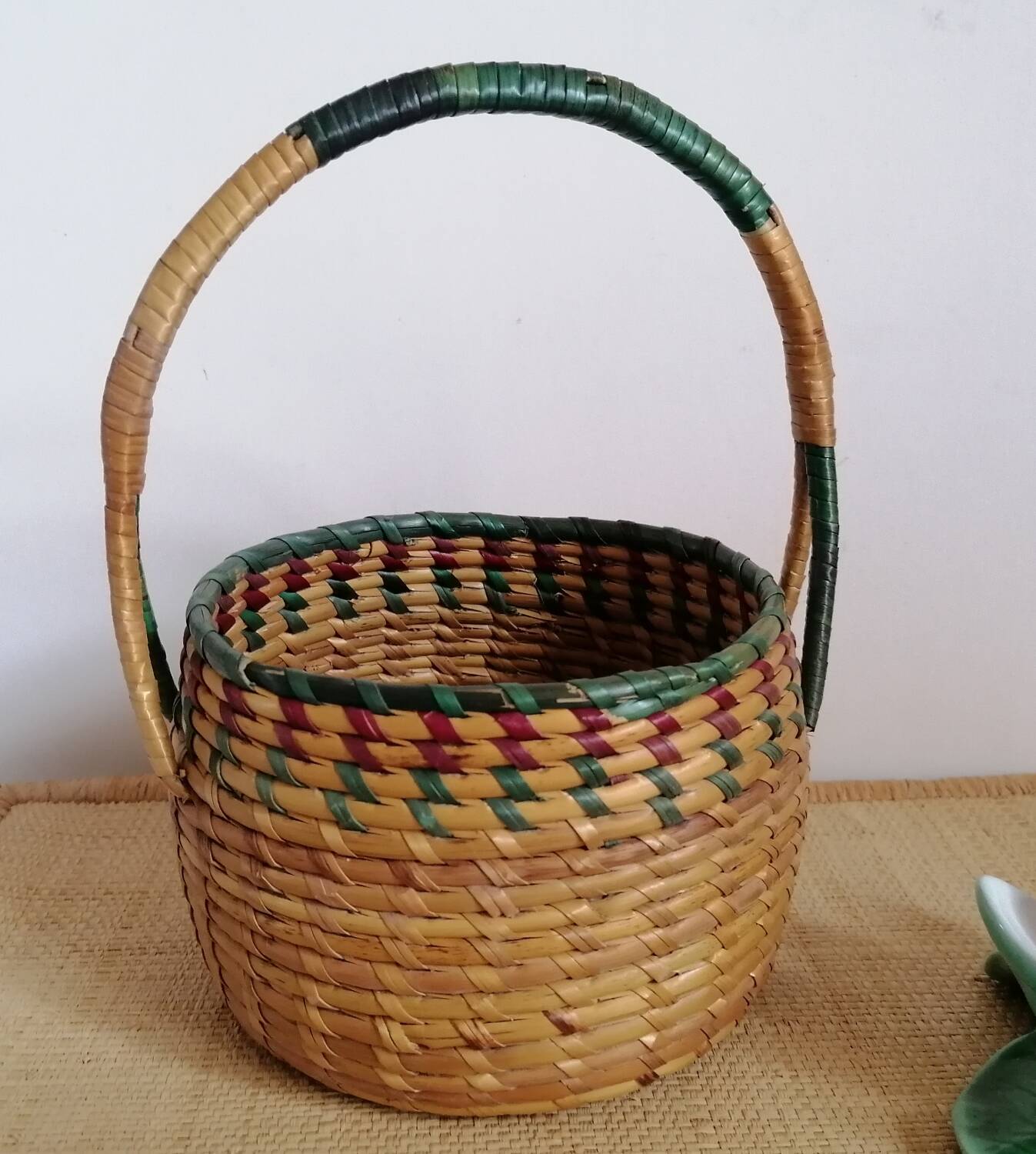 Children's woven straw basket
