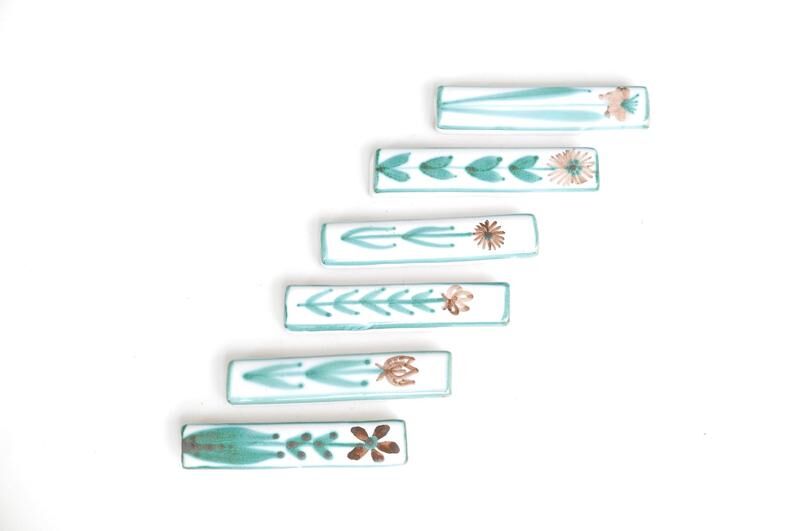 Set of 6 ceramic knife holders by Robert Picault 1960s