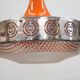 Vintage Chrome & Orange Pendant Lamp - 1970s Massive Belgium Lighting