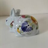 Rabbit earthenware hb henriot quimper