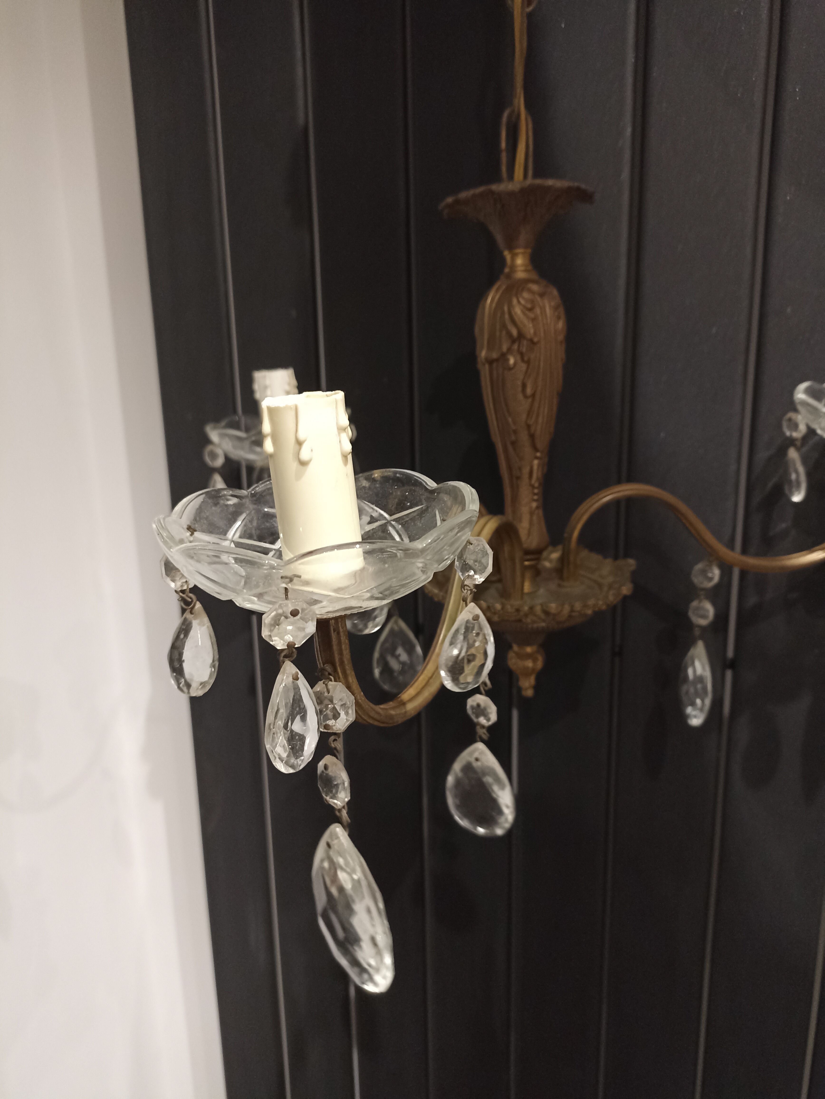 Brass grapefruit chandelier