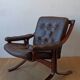 Norwegian Easy Chairs in Leather by Jon Hjortdal, Velledalen. Set of 2.