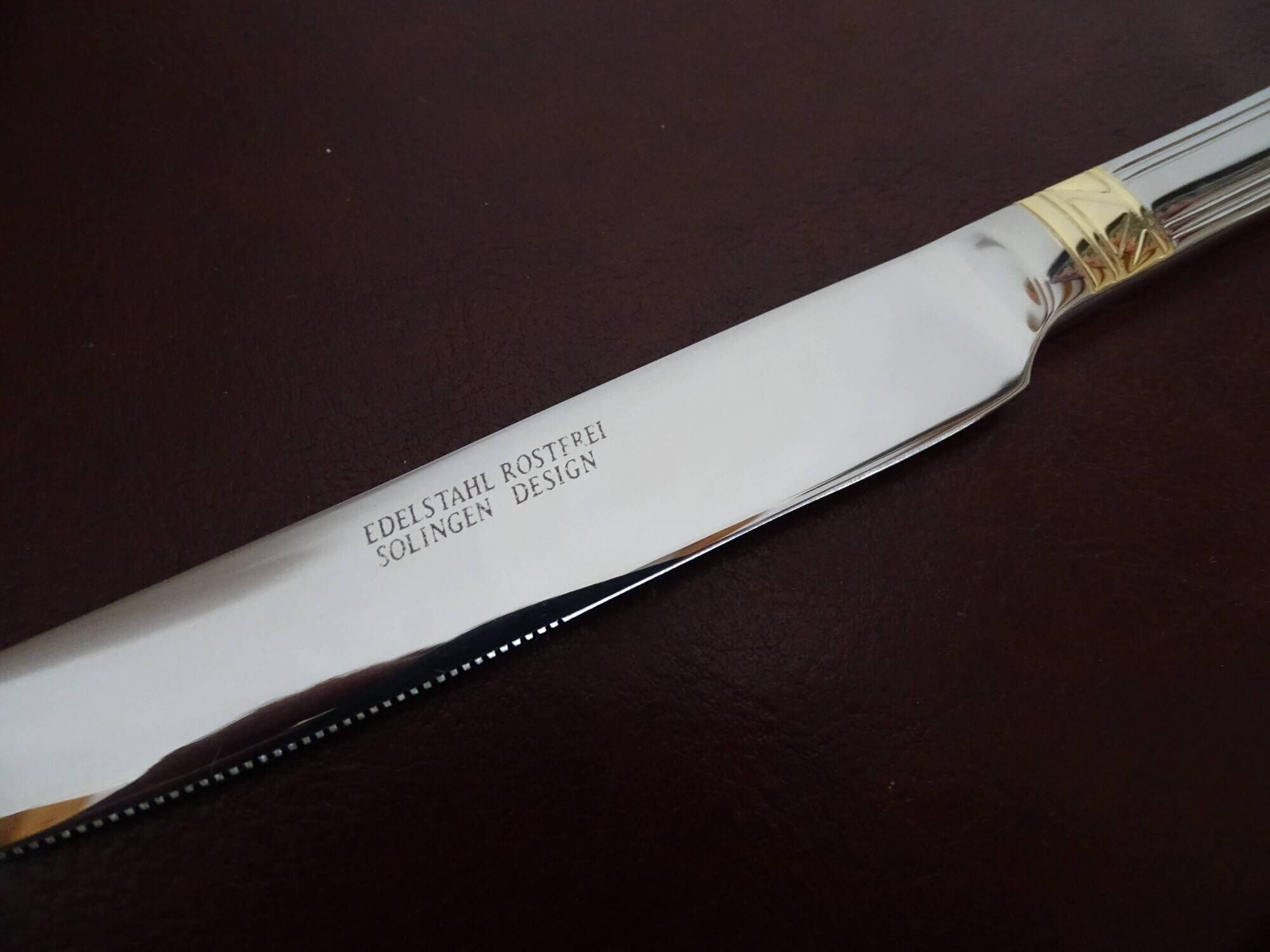 Ménagère soligen 72 pieces stainless steel and gold plated for 12 people