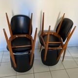 suite of 4 chairs from the 60s, "pegasus" model, from Baumann.