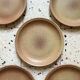 5 flat plates in stoneware