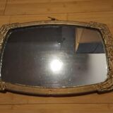 Painted wooden art deco mirror 33 X 51 cm