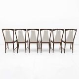 Set of 6 Osvaldo Borsani Mid-Century Modern Italian Bouclè Dining Chairs