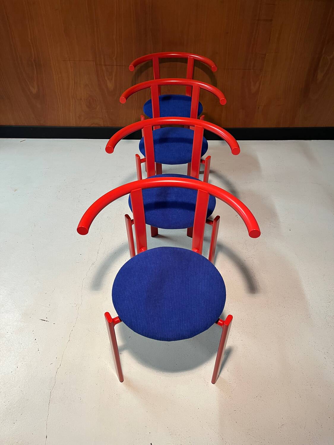 4 refurbished vintage chairs