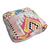 Pouf Kilim berbère fait main, coussin de sol