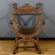 Dagobert armchair in walnut, Medieval style – Late 19th century