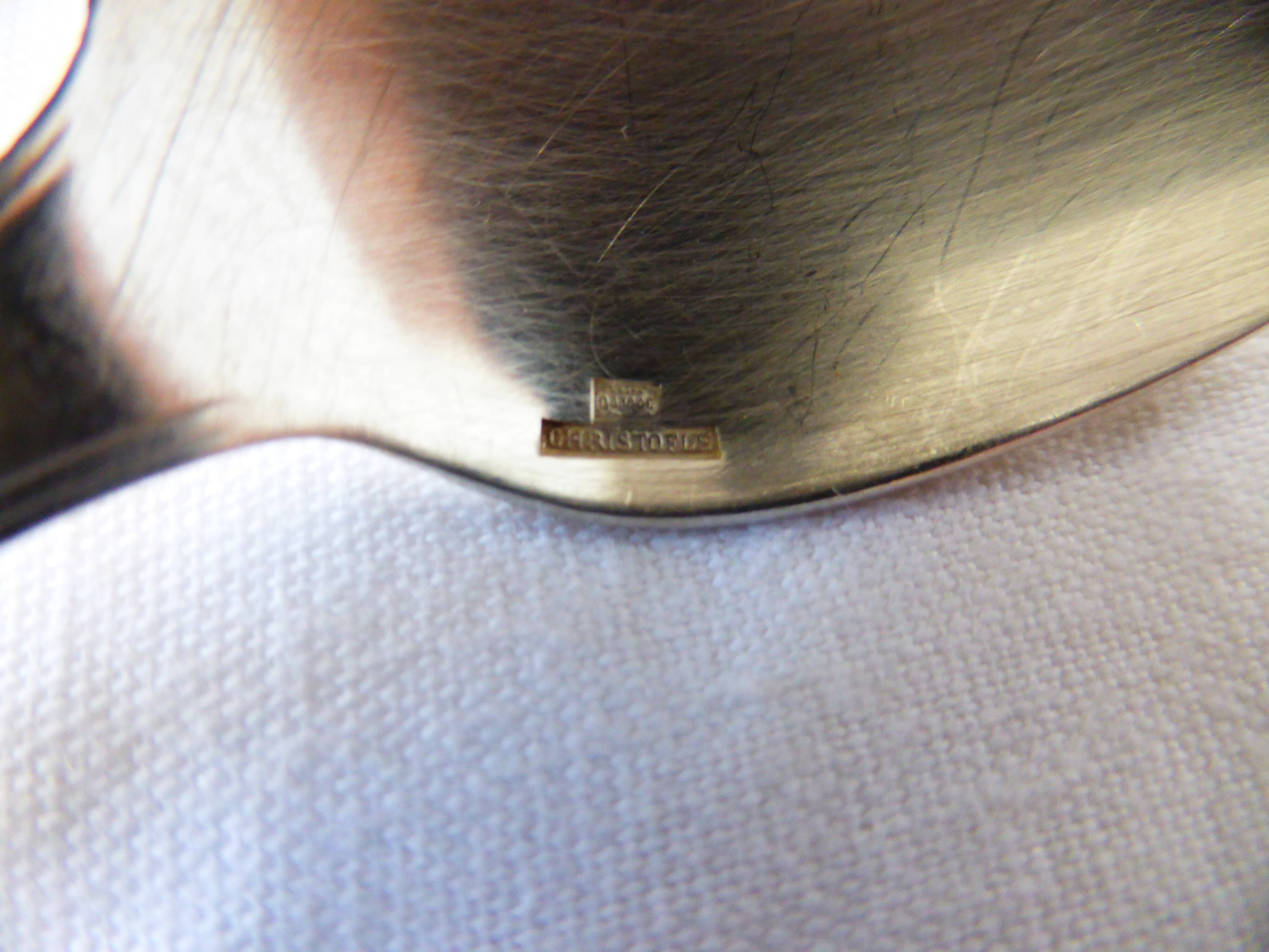 6 teaspoons Christofle art deco style silver metal 220666