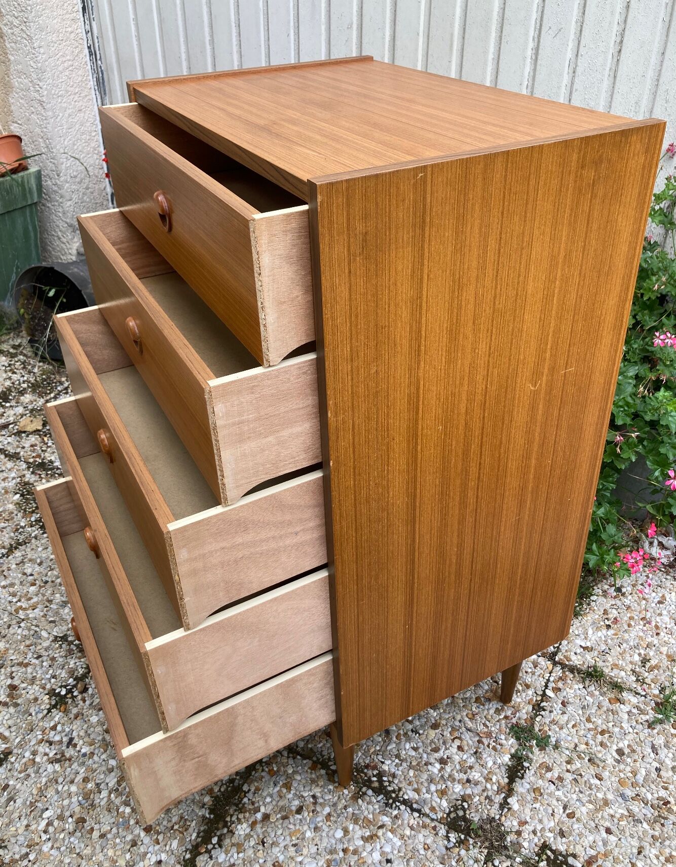 Vintage rag chest of drawers from the 60s