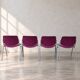 Set of 4 DSC 106 chairs by Castelli