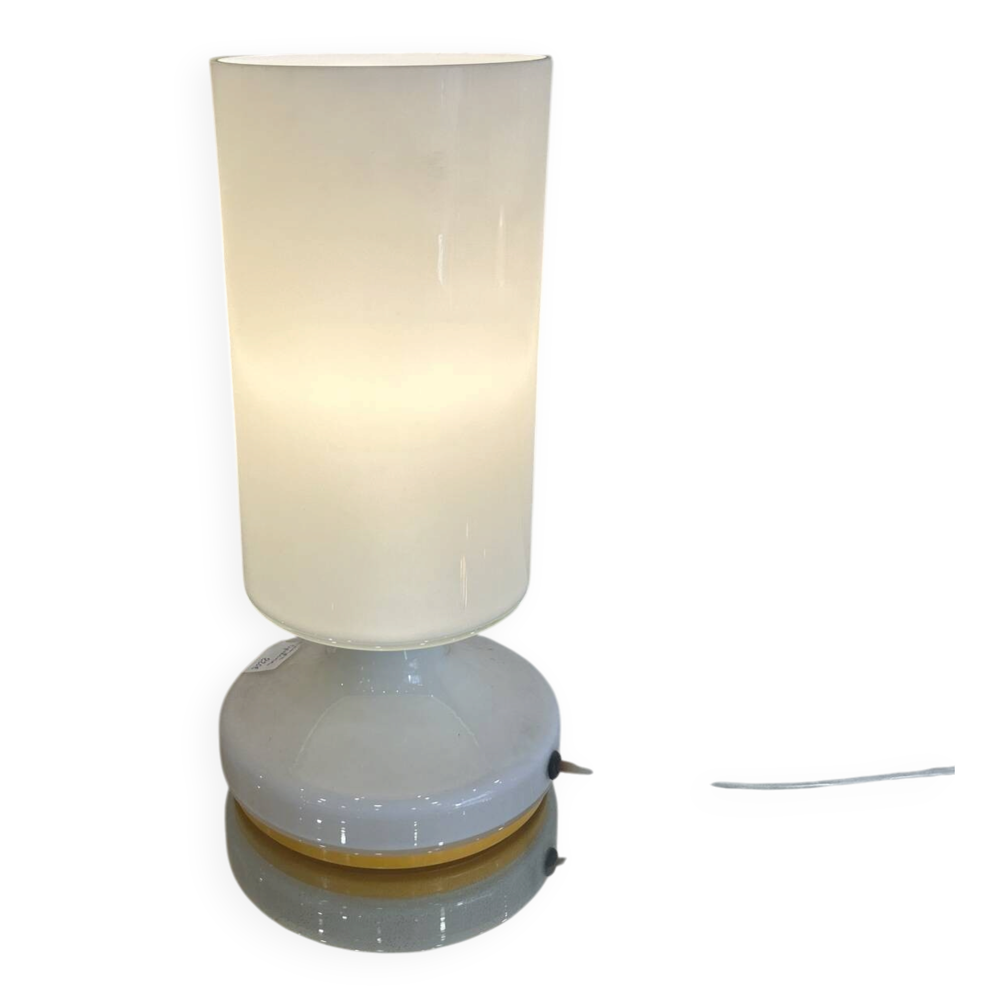 Lampe de Chevet Opaline blanche Vintage