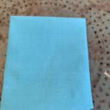 Large pillowcase, cotton linen, emerald blue tinted, border with openings, old