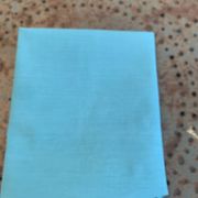 Large pillowcase, cotton linen, emerald blue tinted, border with openings, old