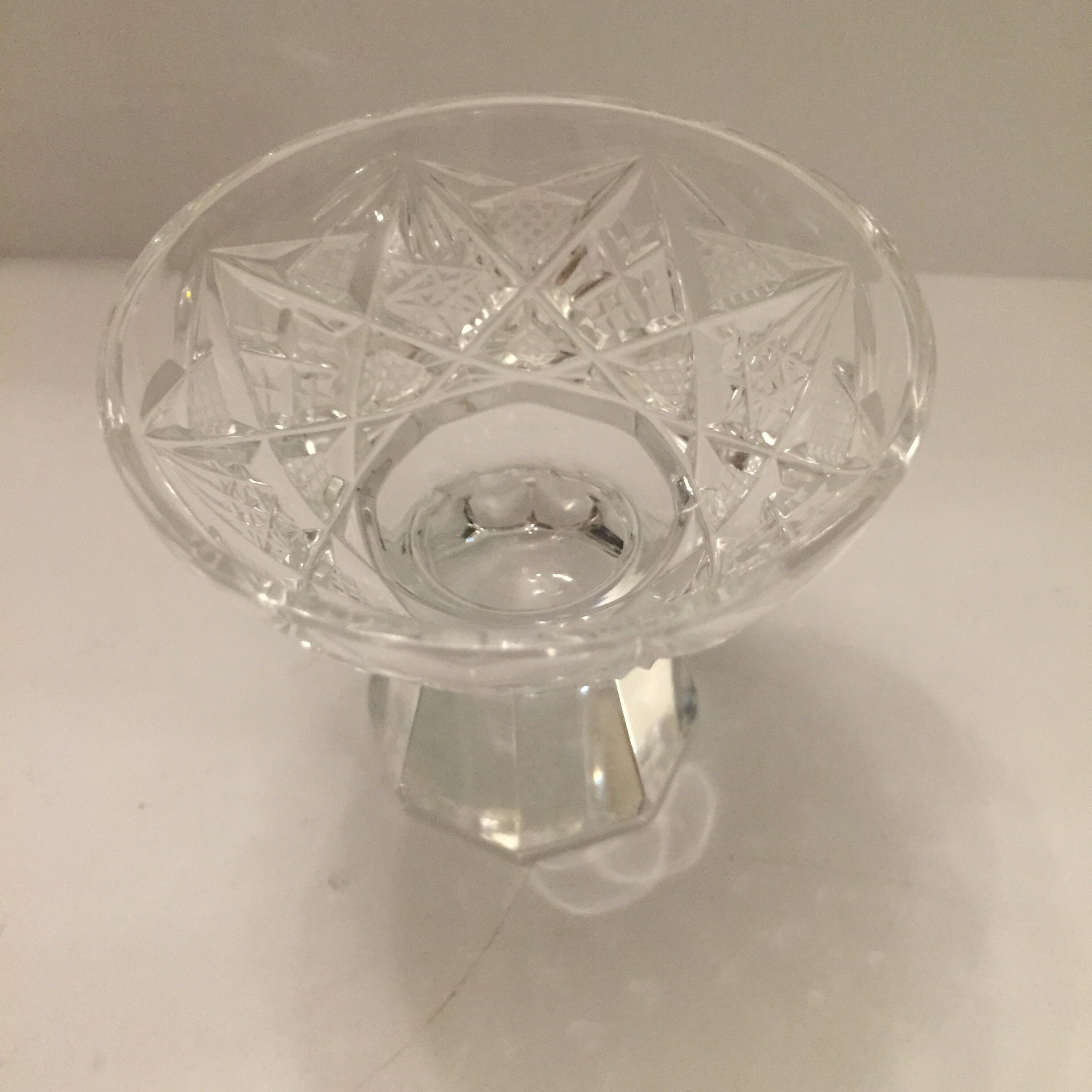 5 alcohol cut crystal glass set