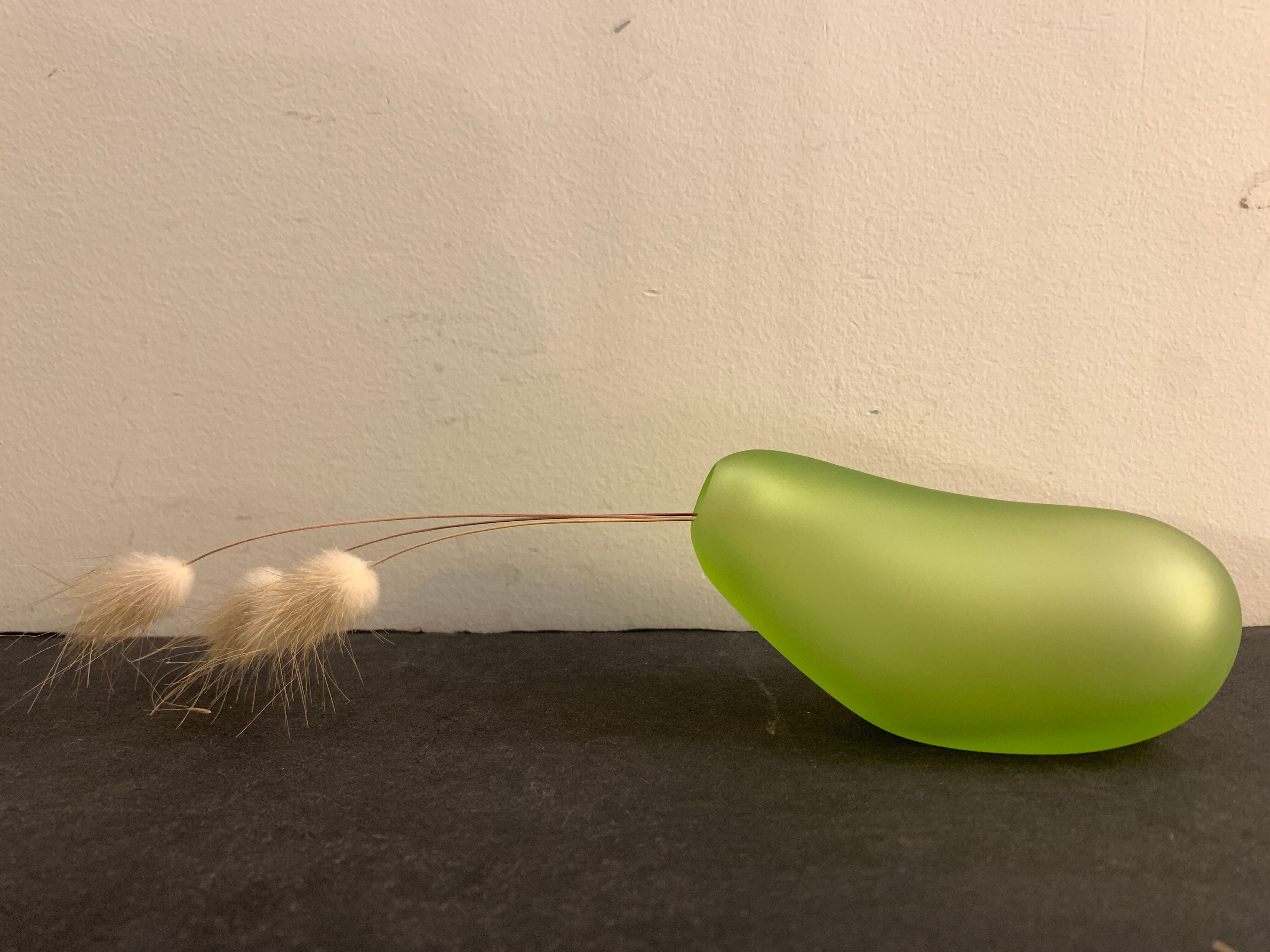 Green vase design Daum by Philippe Starck, strangeness model, 1988