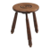 Vintage Brutalist low oak Stool, Belgium 1960s