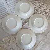 4 mismatched blue and white earthenware soup plates - Lot Margot