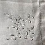 Embroidered tea tablecloth and towels