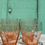 Pink art deco glasses