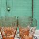 Verres roses art déco