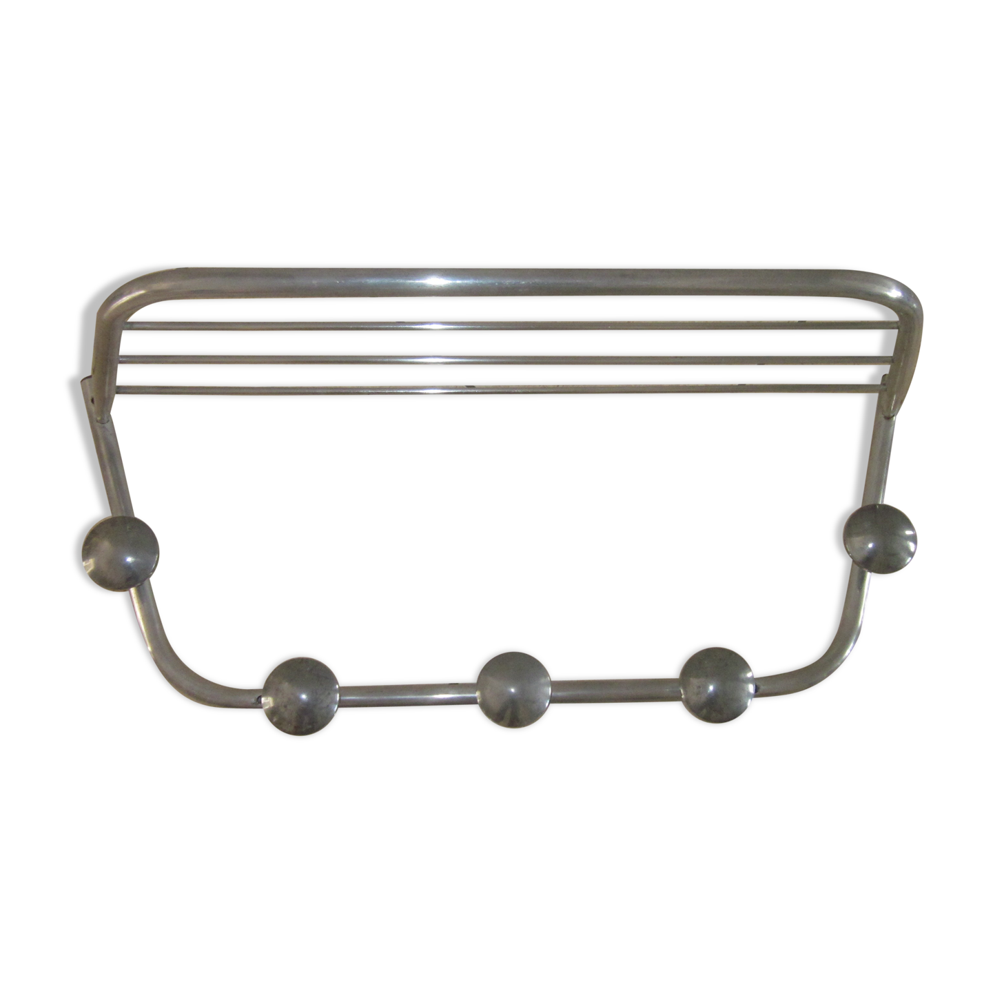 Aluminum coat rack from the 1950s