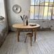 Oval farmhouse table oak 1960