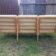 Vintage Scandinavian bench and armchairs of 4 pieces, 1 bench and 3 armchairs.