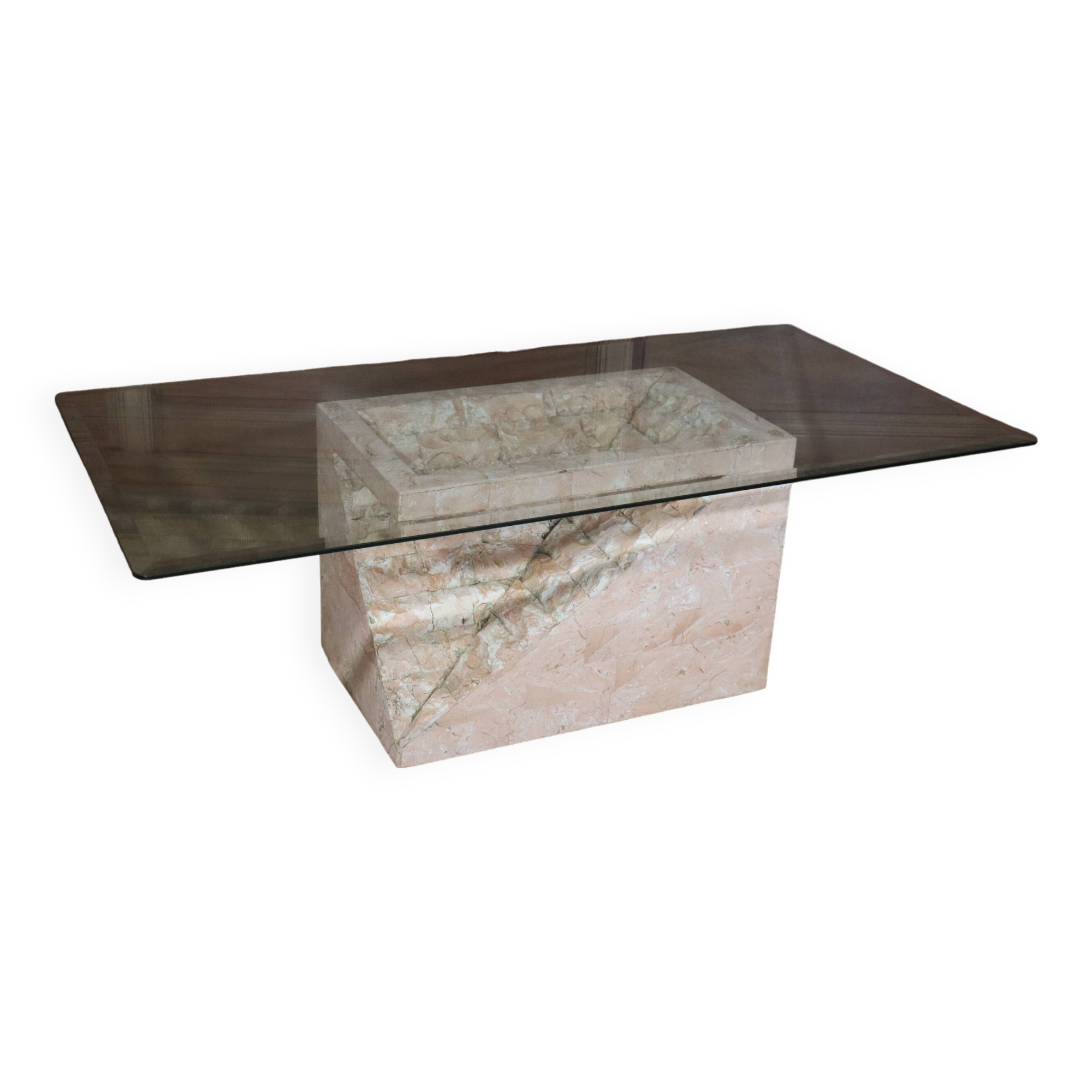 Travertine coffee table