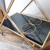 Vintage dessert glass and brass year 70