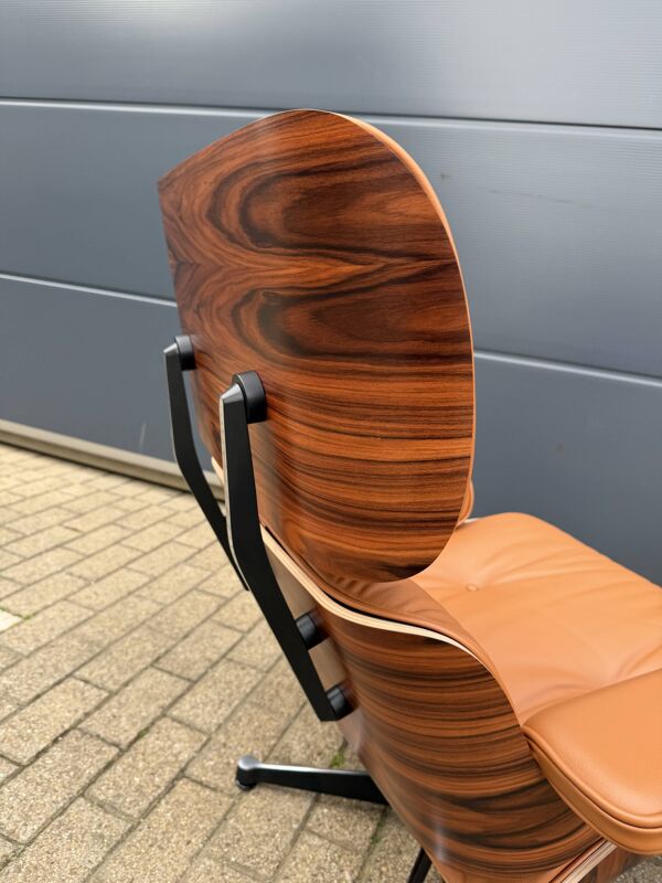Vitra Eames Lounge chair XL + Ottoman, Cognac leder & Santos Palissander