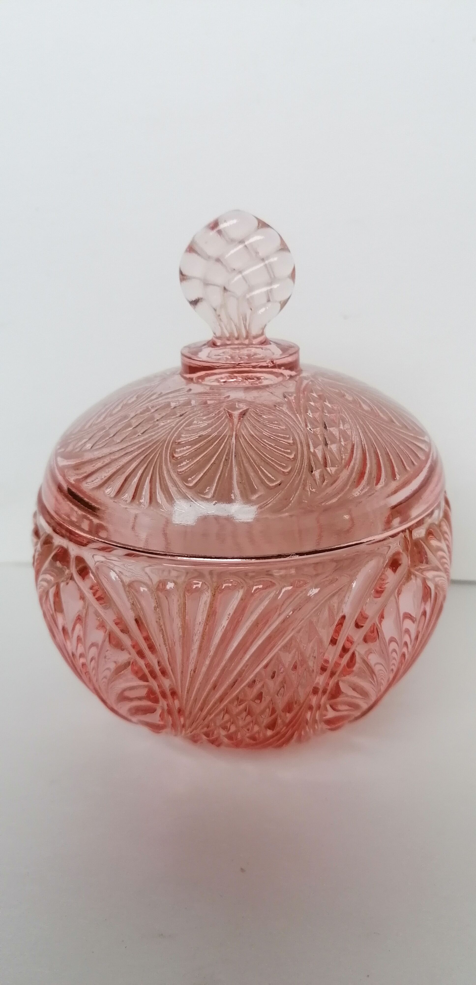 Glass sugar bonbonnière crystal Portieux