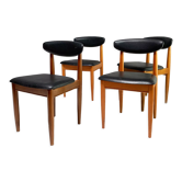 Set of 4 1970’s mid century dining chairs by Schreiber