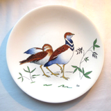 Game model plate signed gien, hunting birds, bustards
