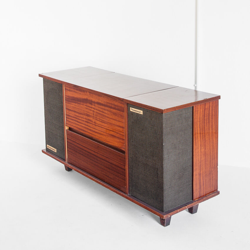 Hi-Fi cabinet with tubes / vintage Stereoletta lamps by Roselson, Spain 1960