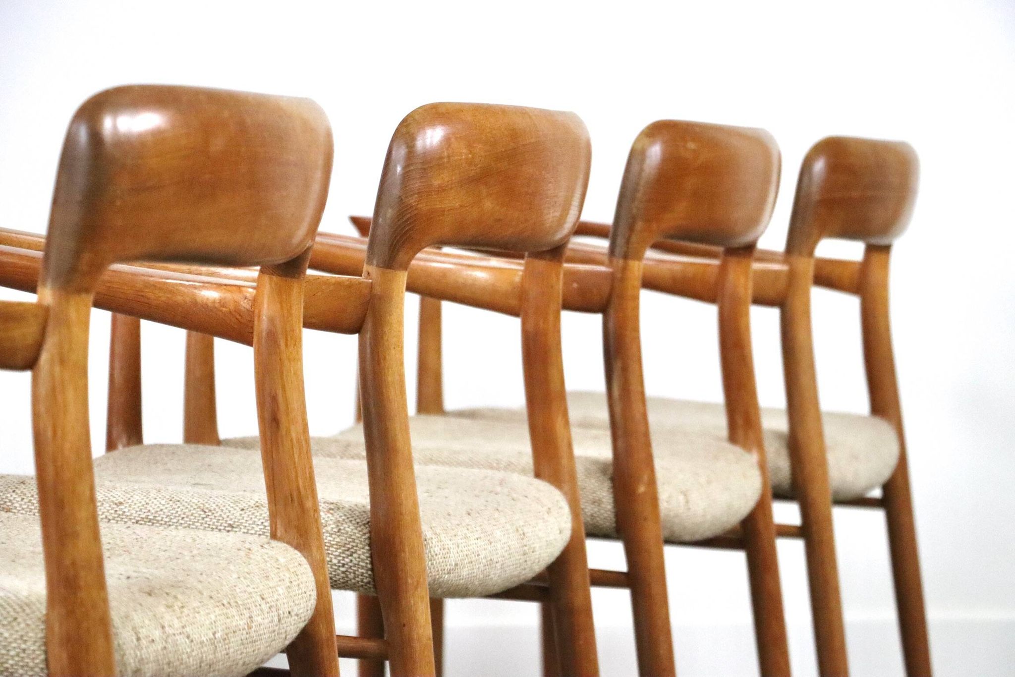 Set Of 4 Model 56 Dining Chairs In Oak By Niels Otto Møller, 1960s