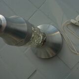 Psychedelic cylindrical lamp with aluminum and glass sequins, "Christel" type, vintage 1970