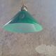 Suspension conique en opaline verte