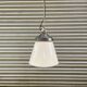 1930s industrial opaline pendant light by Siemens