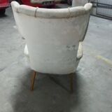 Bergere Chair Scandinavian flesh wingback wing 50 years