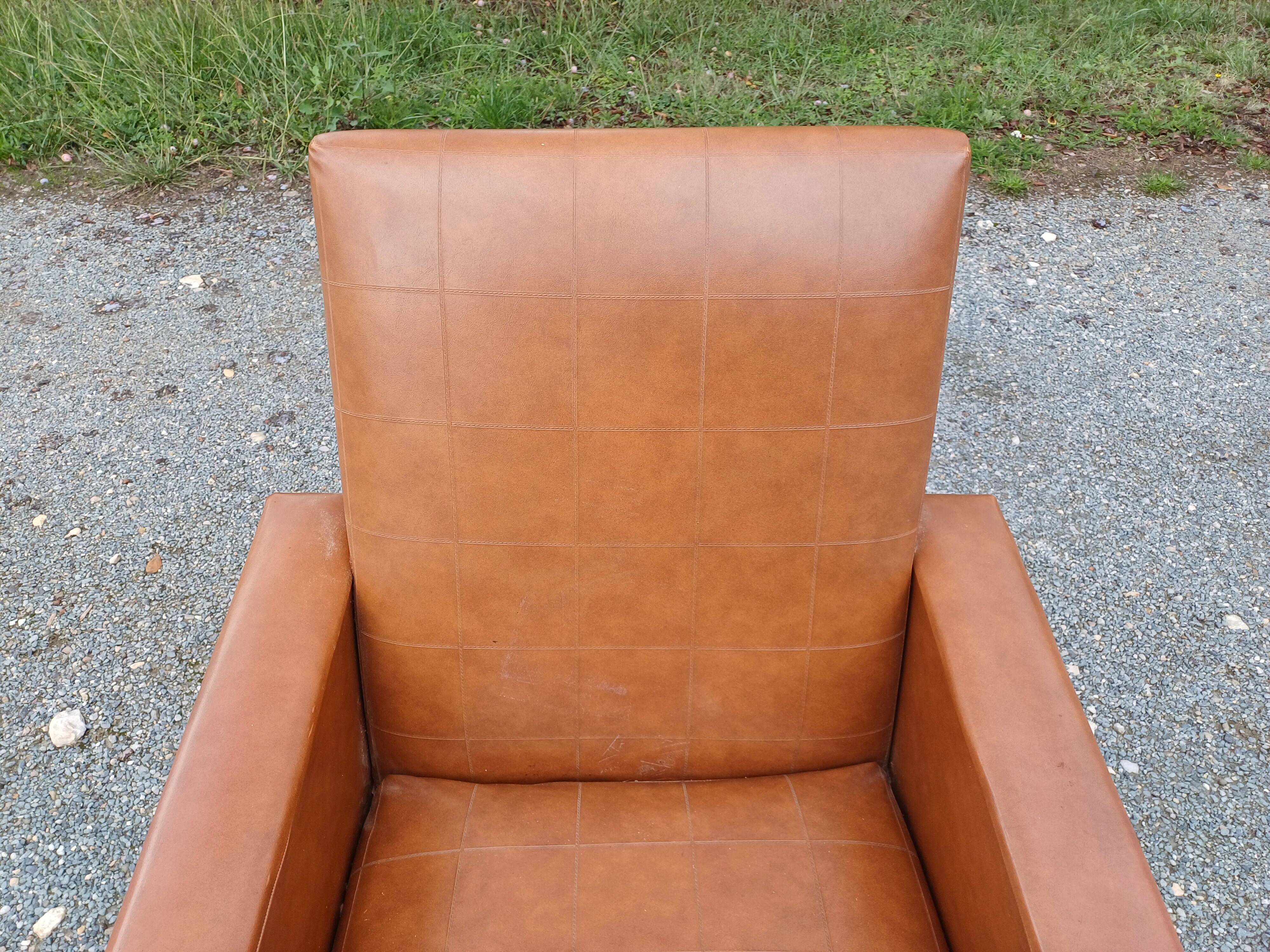 Vintage 50s/60s Brown Skai Armchair