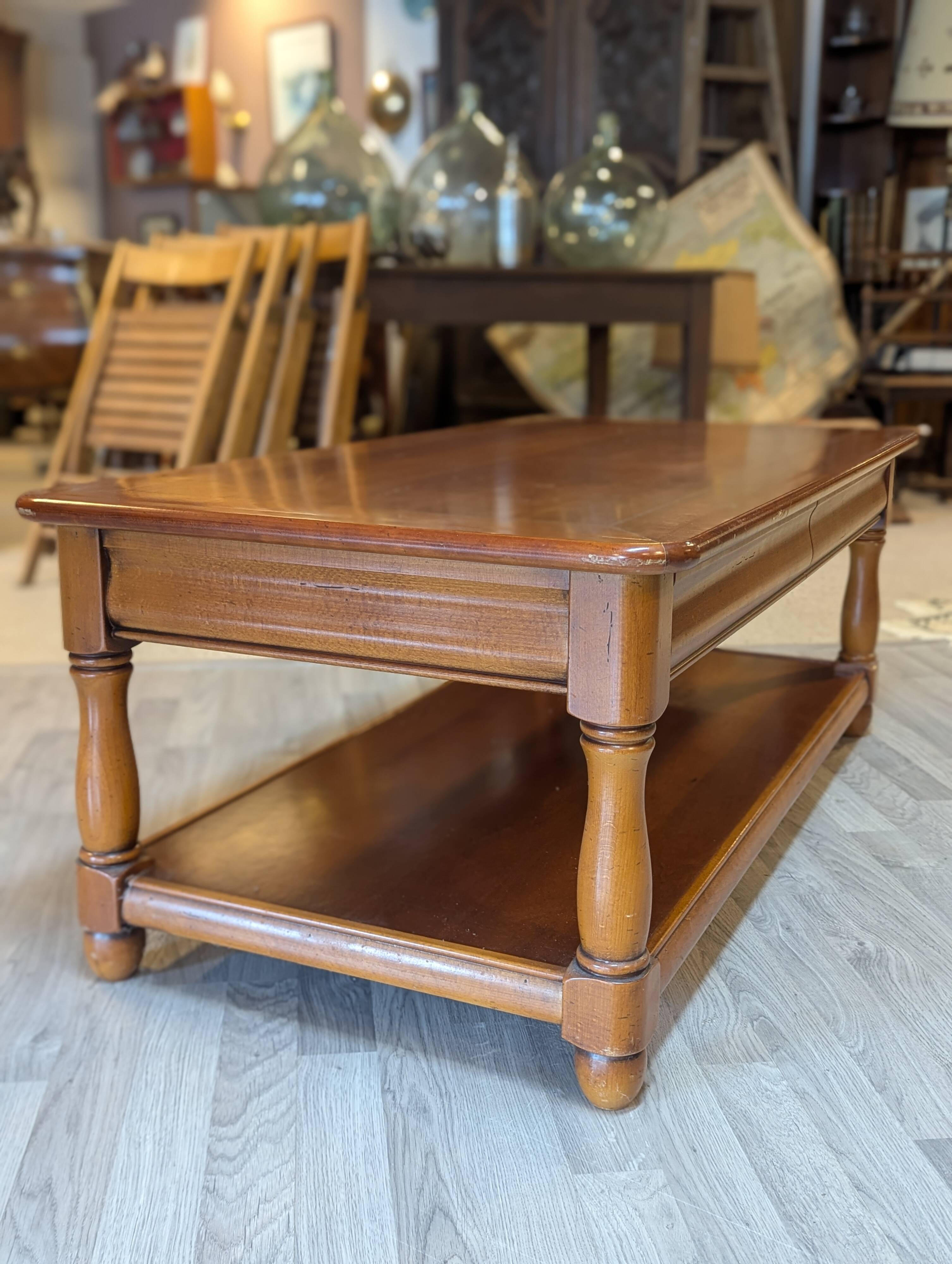 Cherry wood coffee table
