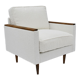 Fauteuil cube original des années 70, entièrement restauré, bouclé blanc