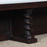 Low oak bench, Breton work from the 1940s.