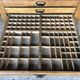 Oak craft cabinet has 13 drawers circa 40's / 50's