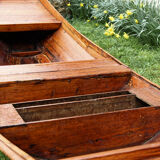 Ancient Picardy boat in solid wood